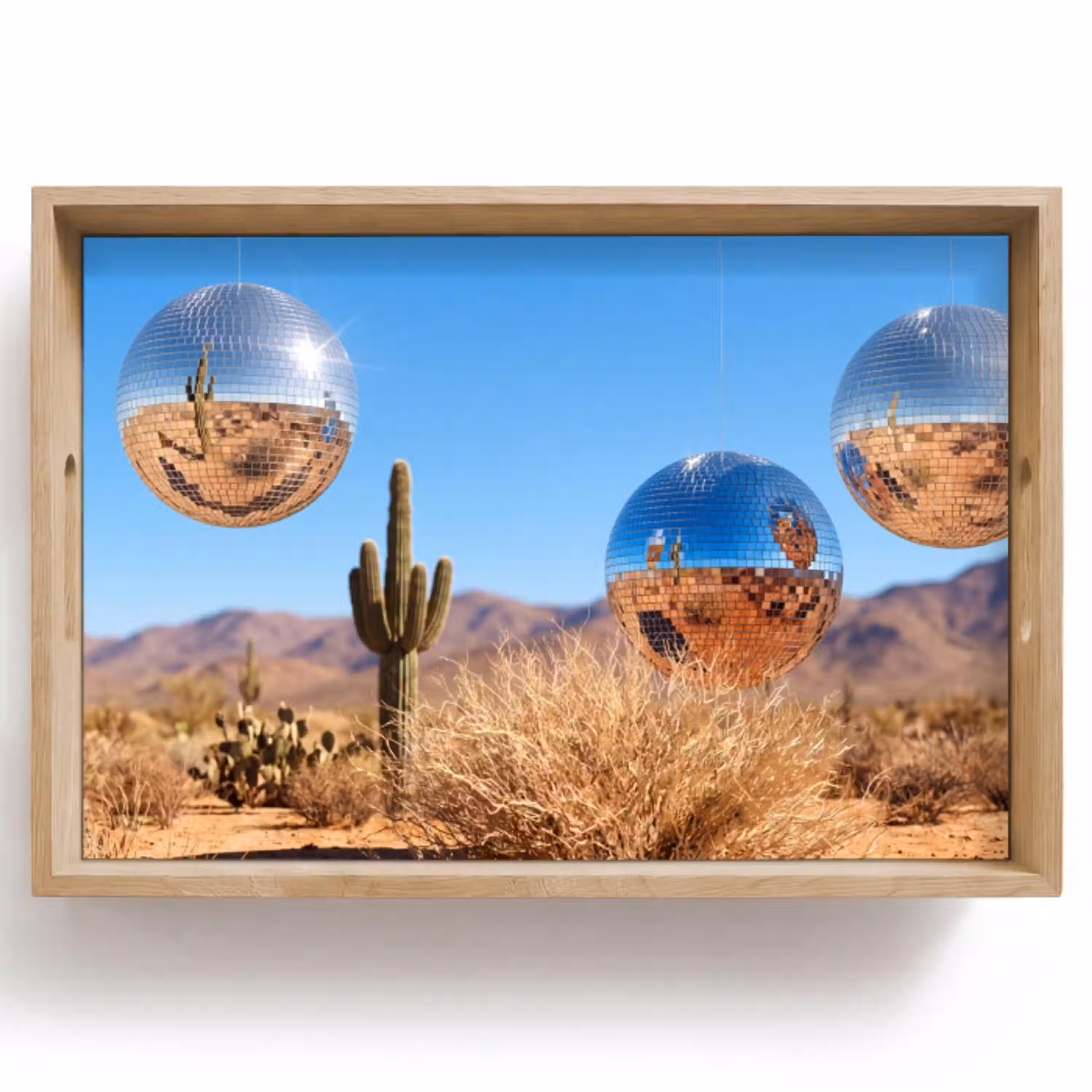 Woestijn - Spiegelbal - Kunst Dienblad Rechthoek middel -z3d_shopping