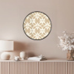 Bloemen - Patroon - Beige Fotolijst rond zonder passe partout klein 856 -sfeer3