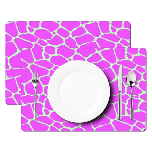 Mintgroen - Roze - Vlekken - Patroon Placemat vinyl groot 368 -zzsfeer2_Kitchenyeah-website
