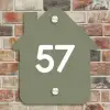 Olijfgroen - Traditioneel Naambord Huisje klein -sfeer6