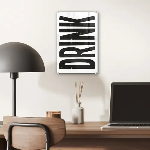 Drink - Zwart - Wit - Decoratie plexiglas 5mm klein -sfeer6