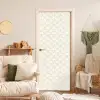 Patroon - Bloemen - Beige deurposter klein 289 -sfeer2