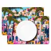 Kleurrijk - Roze - Oranje - Geel - Bloemen Placemat vinyl groot -zzsfeer2_Kitchenyeah-website
