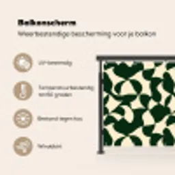 Groen - Organische vlakken - Crème Balkonbeschermer Duitsland klein 596 -specs_NL