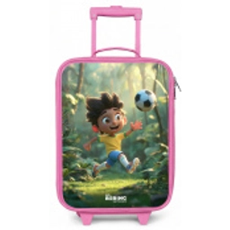 Voetbal - Jongen - Bos Kinderkoffer - Roze klein -zz3dotto