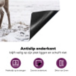 Rendier - Gewei - Sneeuw - Winter Inductie beschermer vinyl 3mm klein -zzzzzzz-cc-onderkant