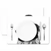 Honden - Bivakmuts - Zwart - wit Placemat vinyl groot -zzsfeer2_Kitchenyeah-website