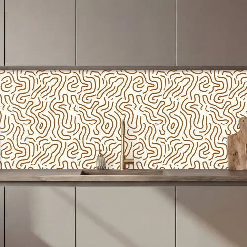 Minimalistisch - Patroon - Terracotta keuken achterwand 2 middel 871 zz_3dshopping