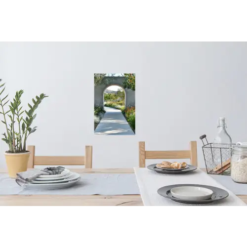 Doorkijk - Pad - Beton - Landschap Muursticker klein -eettafel