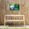 Brug - Water - Rivier - Bos Tuinposter op houten frame 2 cm dik klein -sfeer4