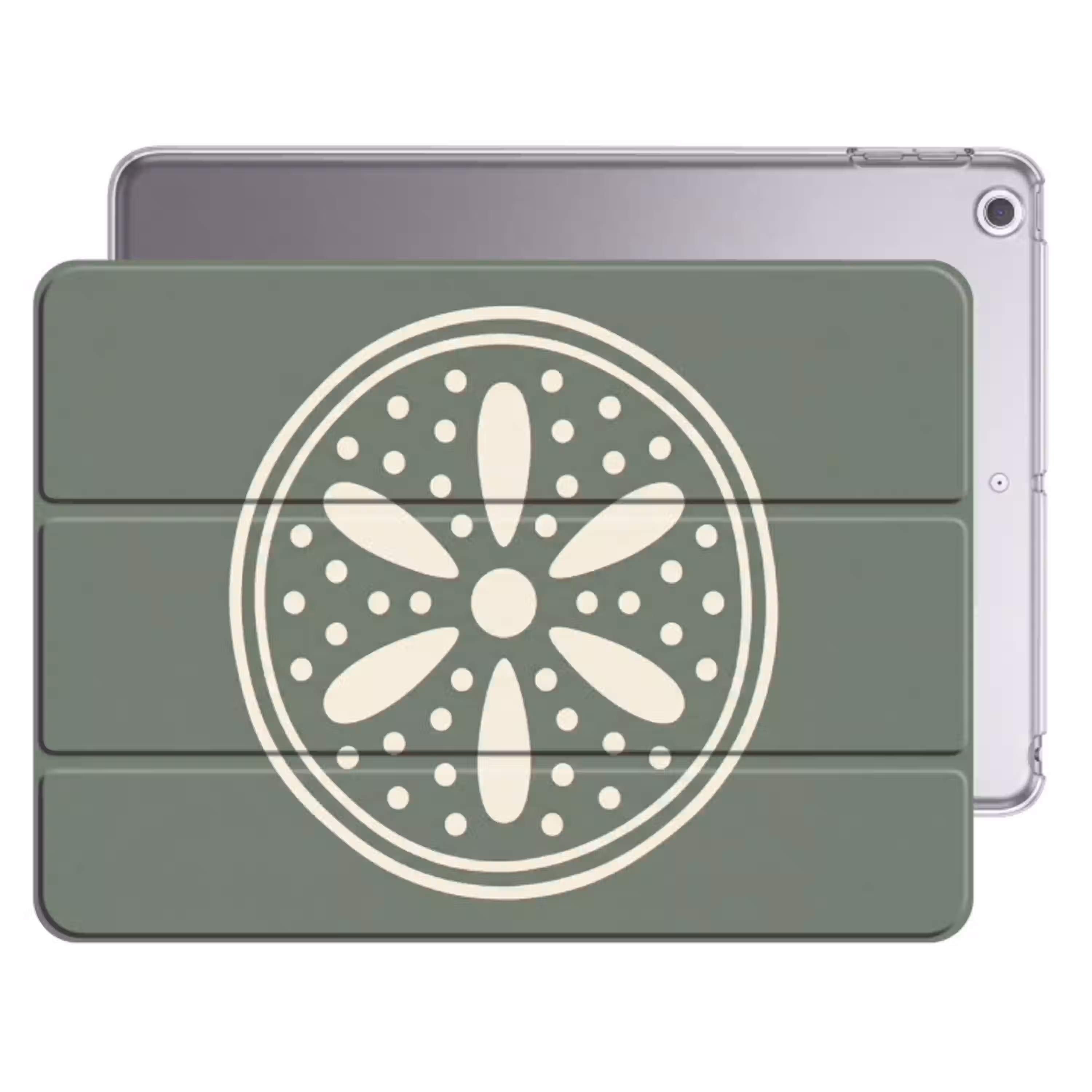Patroon - Cirkel - Abstract - Groen - Decoratie Apple iPad 2017 middel -threedimensional_3d_global