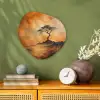 Boom - Landschap - Oranje Wandcirkel Organisch Forex 3mm klein -sfeer2