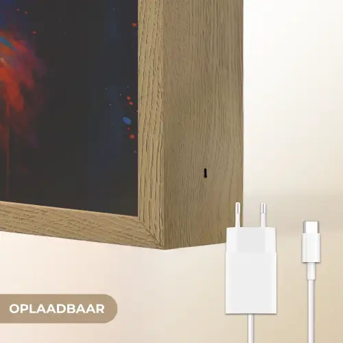 Kleurrijk - Aap - Abstract Light Box met batterij (Wandlamp) middel -USP_websiteoplaadbaarNL