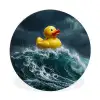 Storm - Badeend - Golven Wandcirkel aluminium klein -3d
