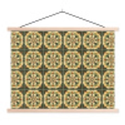 Ornament - Patroon - Groen textielposter latten blank klein 122 -3d