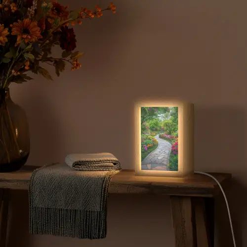 Park - Bloemen - Tuin Light Box met kabel (Tafellamp) klein -sfeer4