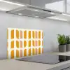 Geometrisch - Patroon - Geel - Roze keuken achterwand spatscherm klein 900 -3d_schuin