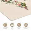 Wereldkaart - Bloemen - Roze poster papier klein -closeup_NL