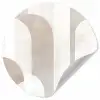 Abstracte bogen - Modern - Beige Wandcirkel behangsticker klein -3d