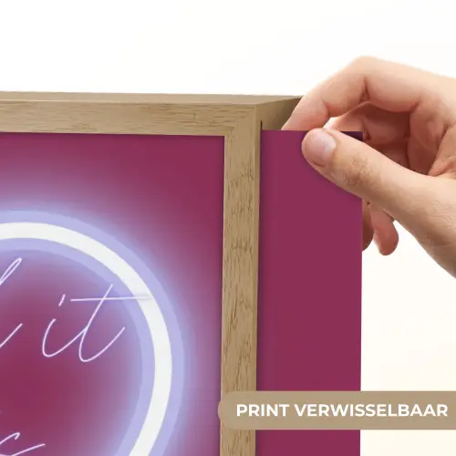 I liked it so it's mine - Neon hart - Roze Light Box met batterij (Wandlamp) middel -USP_websiteprintNL