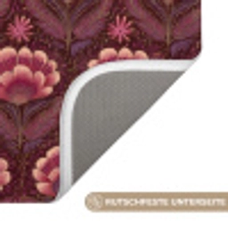 Bloemen - Waaier - Paars Badmat klein 997 -USP_AntislipDE