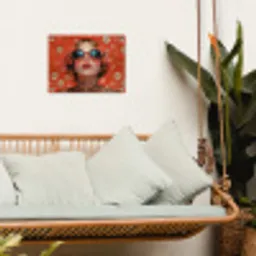Vrouw - Kleurrijk - Dierenprint - Bloemen tuinposter los doek klein -sfeer7