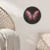 Vlinder - Fuchsia - Grafisch Akoestische PET Vilt - Rond klein -sfeer4