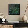 Monstera -  Inductie beschermer - Bladeren - Tropical - Afdekplaat voor kookplaat fotolijst zwart zonder passe partout klein -sfeer1