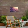 Lavendelbloemen - Paars - Zonlicht Tuinposter op houten frame 2 cm dik klein -sfeer3