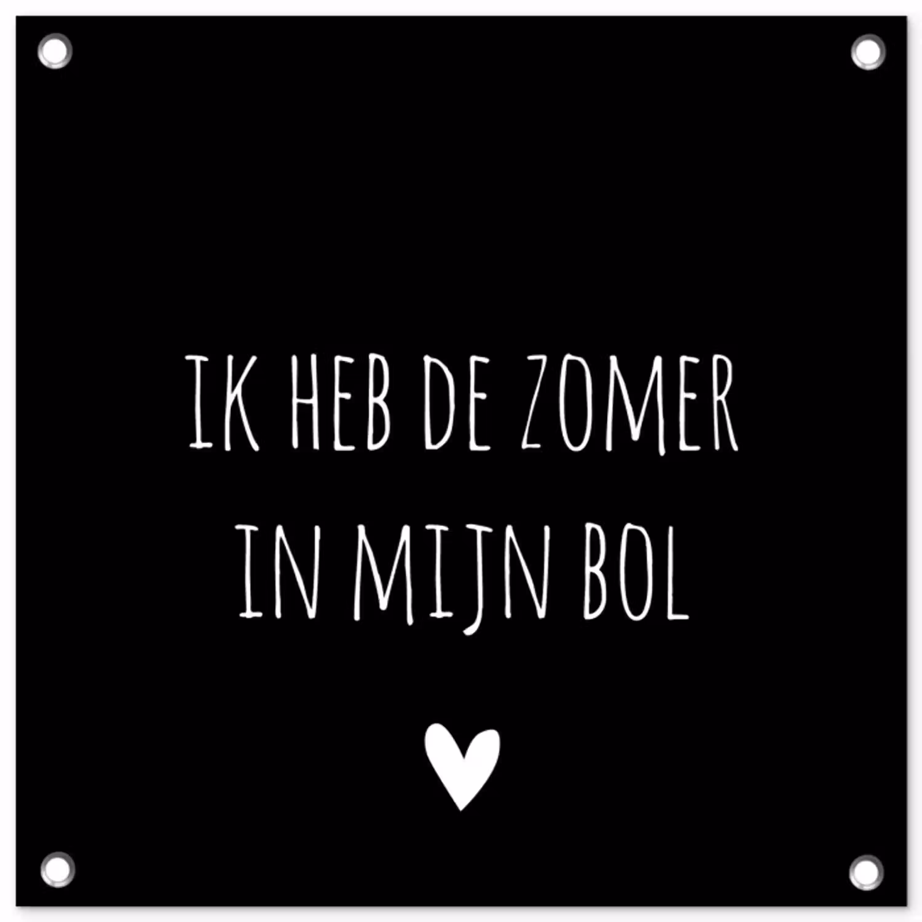 Quotes - Ik heb de zomer in mijn bol - André Hazes - Spreuken tuinposter los doek klein -3d