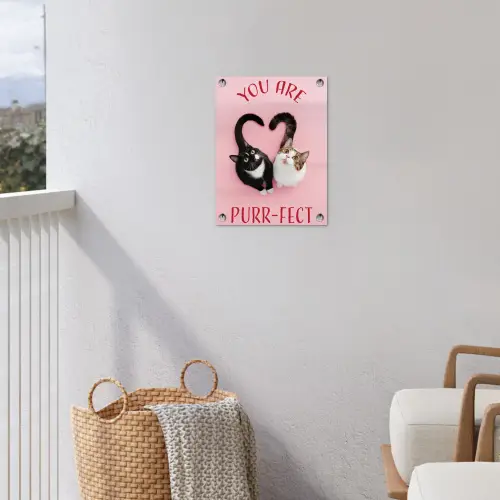 Kat - Hart - Tekst - Valentijn tuinposter los doek klein -sfeer8