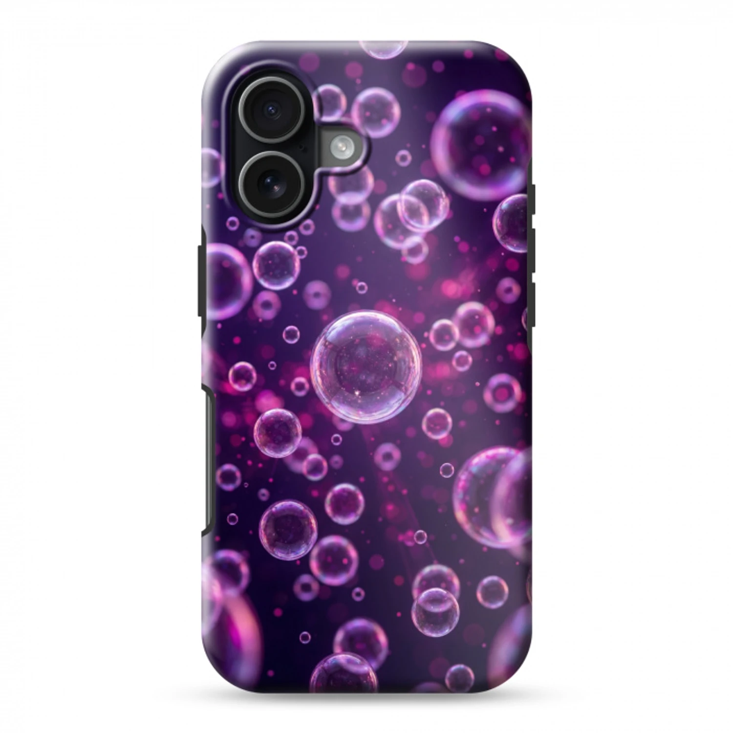 Paars - Bubbels - Schuim Toughcase MagSafe Apple iPhone 17 klein -3d