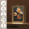 Bloem - Orchidee - Oranje Light Box met kabel (Tafellamp) klein -USP_NL