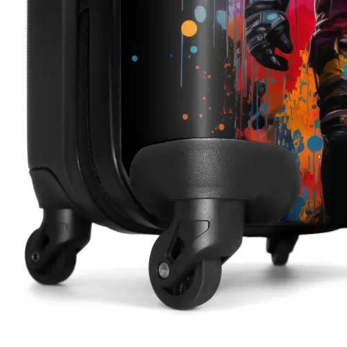 Astronaut omringd door graffiti NBS - Handbagage koffer - Kinderen Unisex middel -wiel