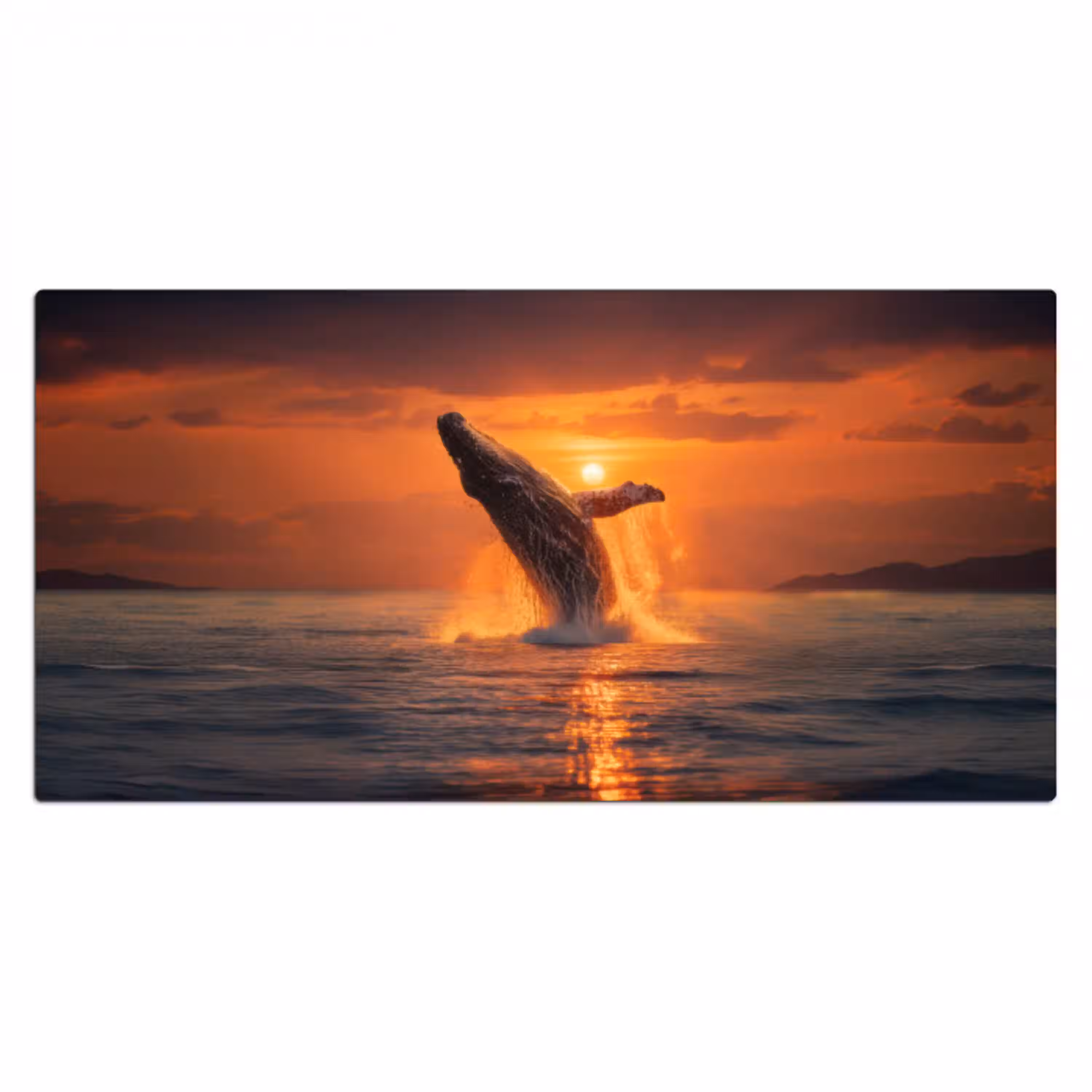 Walvis - Zon - Zee Muismat XXL klein -3d_leeg