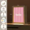 Roze - Gestreept - Belle Light Box met kabel (Tafellamp) klein -USP_NL