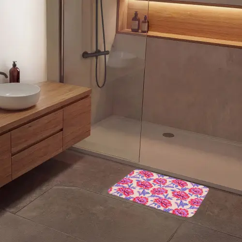 Bloemen - Patroon - Meerkleurig Badmat klein 997 -sfeer2