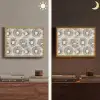 Cirkels - Patroon - Zwart Light Box met batterij (Wandlamp) middel 907 -sfeer3