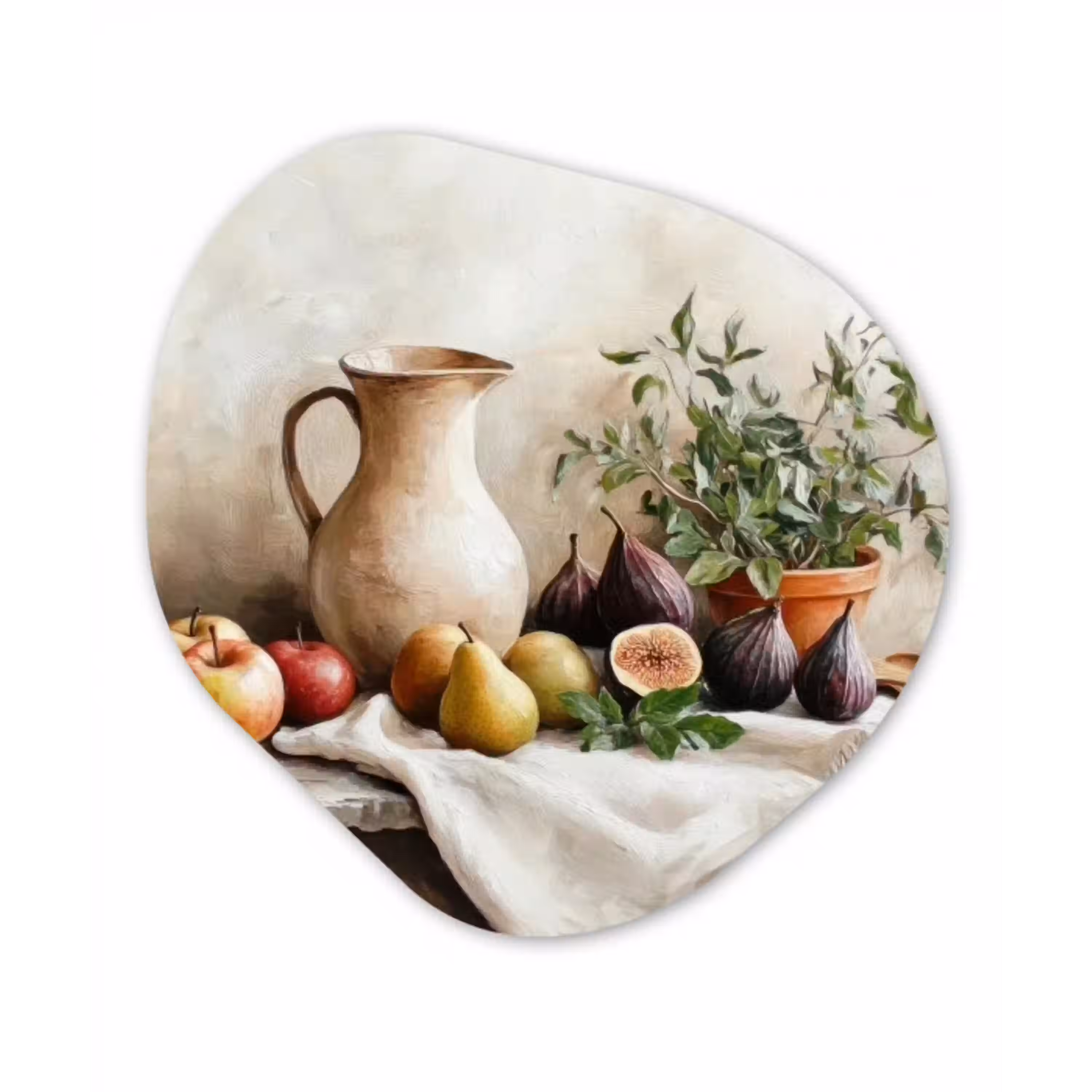 Fruit - Kruiden - Landelijk Wandcirkel Organisch Forex 3mm klein -3d