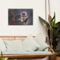 Vogel - Uil - Steenuil tuinposter los doek klein -sfeer7