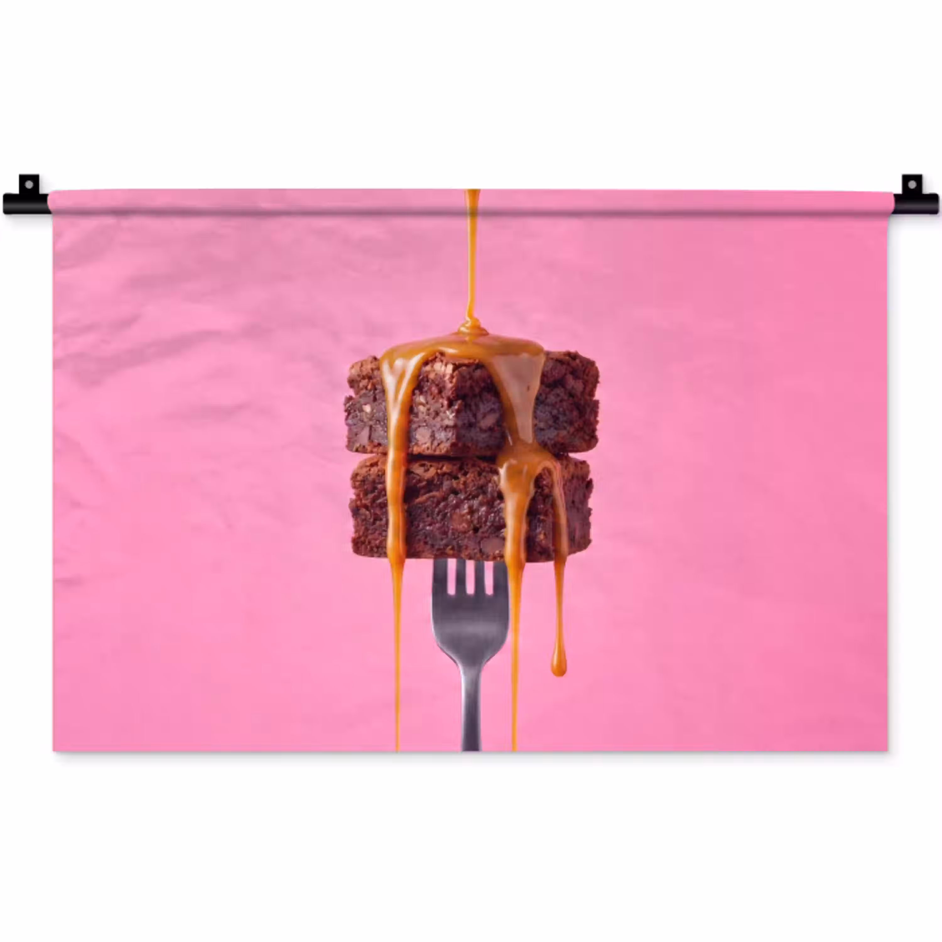 Brownie - Karamel - Eten Wandkleed katoen klein -zz3d