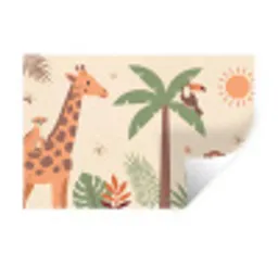 Dieren - Tropisch - Safari - Kleurrijk Muursticker klein -3d