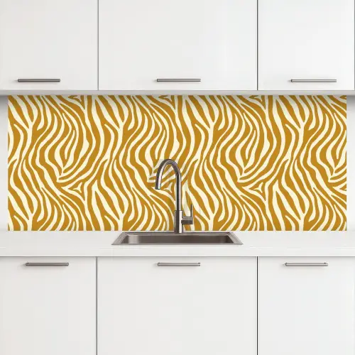 Zebra - Klassiek - Oker - Geel keuken achterwand 2 middel 871 -3d
