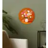 Vaas - Bloemen - Oranje Wandcirkel kunststof plaat 5mm dik klein -sfeer3