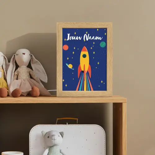 Kleurrijk - Raket - Ruimte Light Box met kabel (Kinderlampje) klein -sfeer2_kind