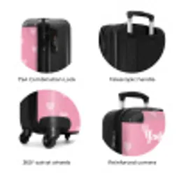 Hartjesritme NBS - Handbagage koffer - Kinderen Unisex middel zzzzzzzbolletjes_ENG