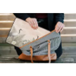 Kraanvogels - Natuur - Roze laptophoes neopreen klein -tas