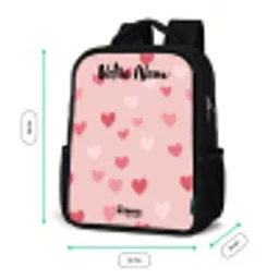Hartjes - Patroon - Roze Rugzak - Zwart middel -productfoto_formaten