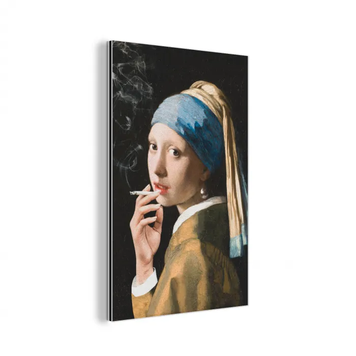 Meisje met de parel - Johannes Vermeer - Sigaretten aluminium wit klein -3d