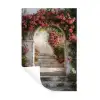 Doorkijk - Rozen - Vintage - Poort Muursticker klein -3d